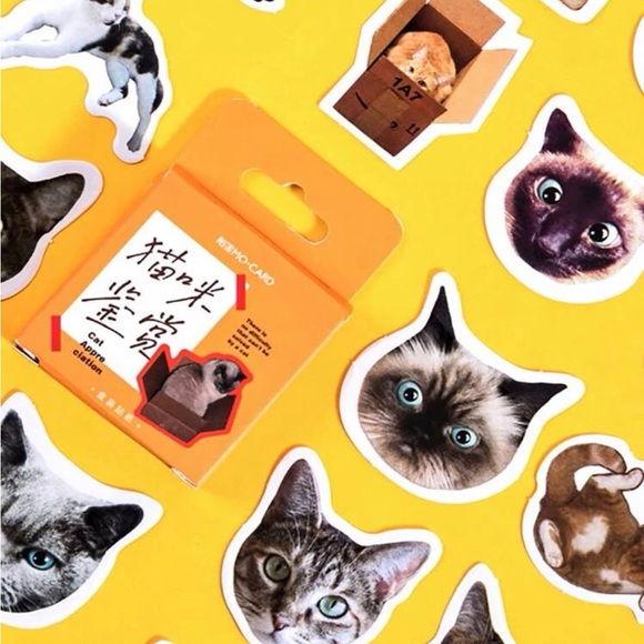 Cute Cat Stickers, Qty. 46, New - Picture 5 of 15